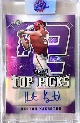 2020 Leaf Metal Draft Top Picks Heston Kjerstad #TP-HK1 Purple   /25 Bookend #1