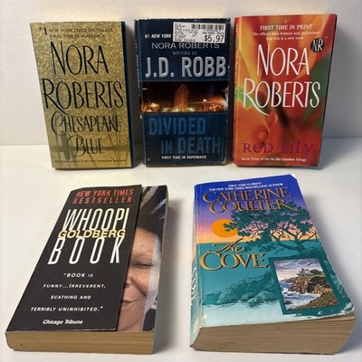 Lot of 5 Books   Nora Roberts, J.D. Robb, Catherine Coulter, Whoopi Goldberg