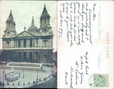 St Paul's Cathedral London England AW Co 1905 postmark Architecture Cities Towns