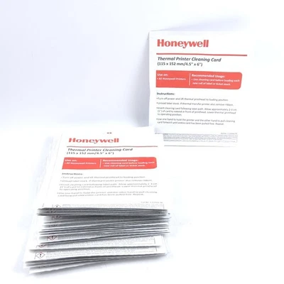 32 Packs Honeywell Thermal Printer Cleaning Cards 6" x 4.5" - Image 1 of 4