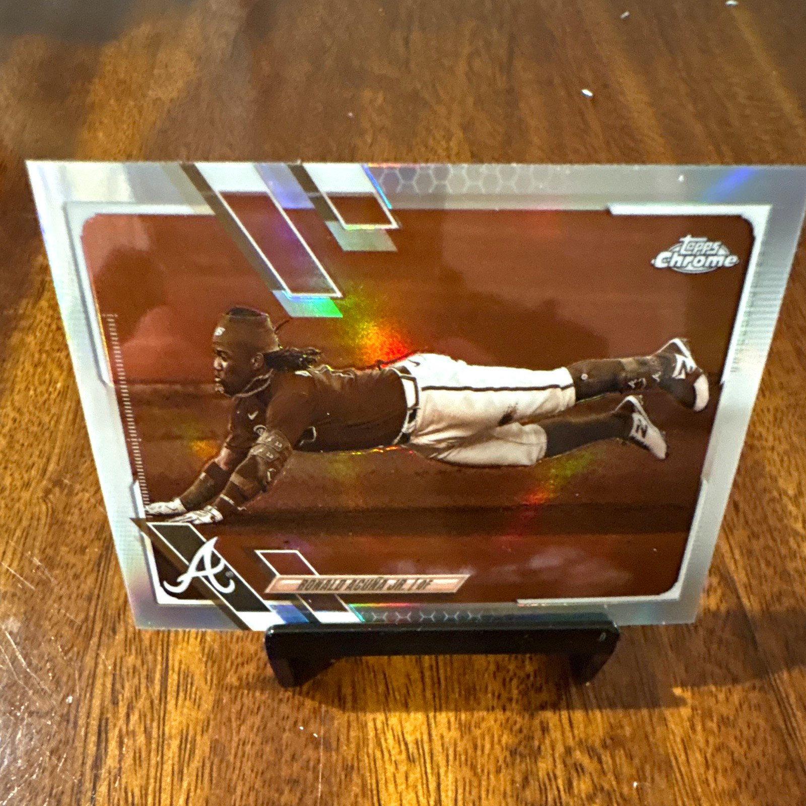 Topps Chrome Ronald Acuña Jr. Refractor #50 Atlanta Braves Baseball Card
