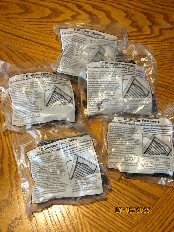 LOT OF 56 MID-AMERICA VINYL SHUTTER LOK FASTENERS-FOREST GREEN-NEW IN PACKAGE
