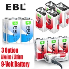 9 Volt Alkaline Single Use Battery / 9V Rechargeable Li-ion Batteries Lot