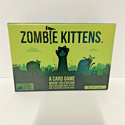 Zombie Kittens Card Game -Game by Exploding Kittens 2-5 Players Age 7+-Preowned