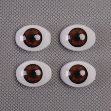 2PR Acrylic Eyes Brown Eyeballs for 20"-22" Realistic Reborn Baby Dolls Kits DIY
