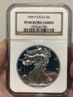 1999-P NGC PF69 ULTRA CAMEO 1 OZ AMERICAN SILVER EAGLE