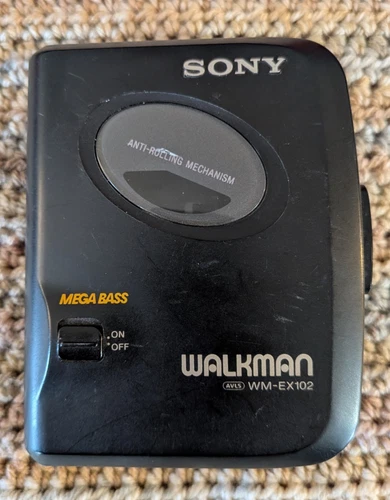 Sony Walkman WM-EX102 Cassette Player Mega Bass AVLS - Tested Works Great LOOK!