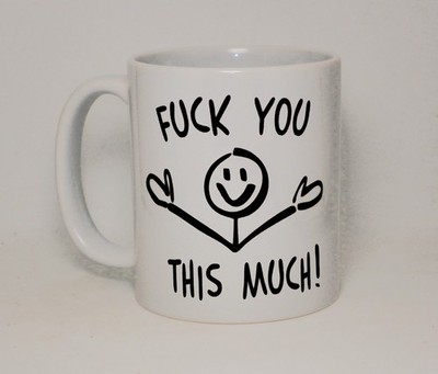 F*ck You This Much Tasse Geschenk lustig unhöflich Büro Arbeit Kaffeetasse personalisiert