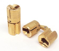 Einbohrscharnier 12 mm Messing massiv  Excellent  Zysa Zylinderscharnier Möbelba