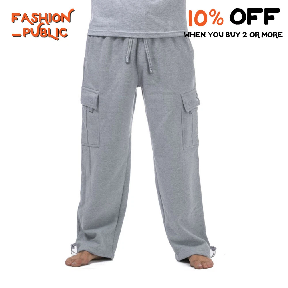 Pro Club Heavyweight Cargo Sweatpants Fleece Long Pants Comfort Activewear  