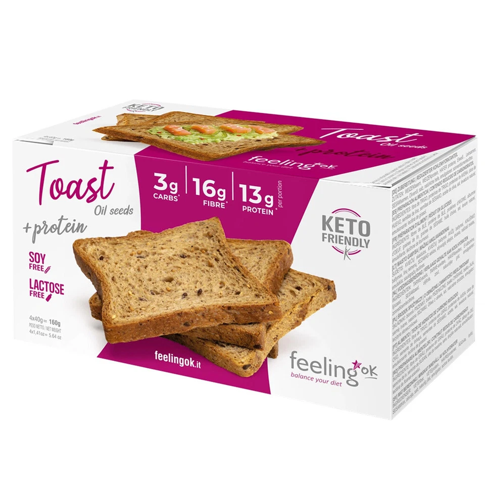 FEELING OK START FEELING OK TOAST + PROTEIN 160 GR Semi Oleosi
