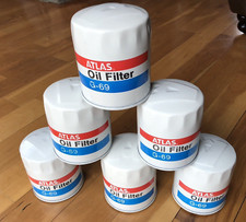 NOS Vintage ATLAS Gas Station G-69 Oil Filters X6 Mancave Display Set Petroliana on The Hot Collector