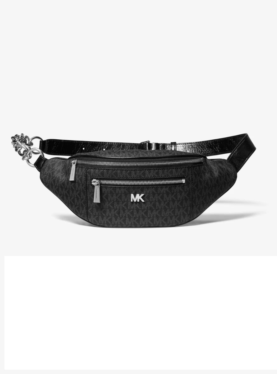 Ansøger Eksisterer Vidner MICHAEL MICHAEL KORS Medium Logo Belt Bag Black | eBay