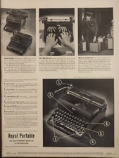 1940 vintage Royal typewriter Print Ad. Pre World War II thumbnail