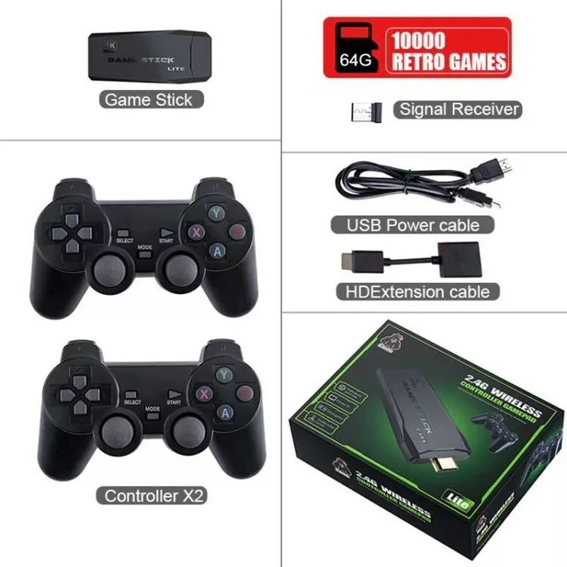 TV Video Game Classic Wireless 2.4G Retro M8 Game Stick 4K Envio