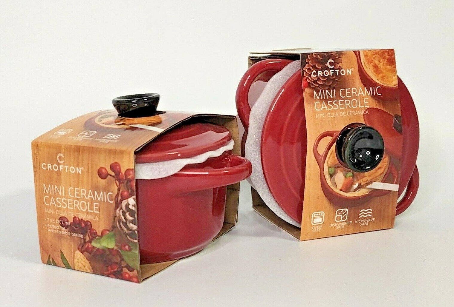 CROFTON Mini Ceramic Baking Dish 2Piece SetNEW eBay