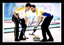 Frederik Lindberg zdjęcie oryginalne podpisane curling + A 239161