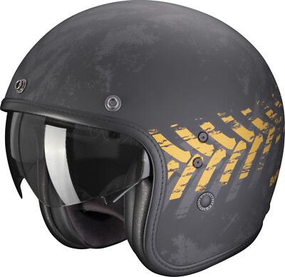 SCORPION Jethelm BELFAST EVO NEVADA matt schwarz gold S 55/56