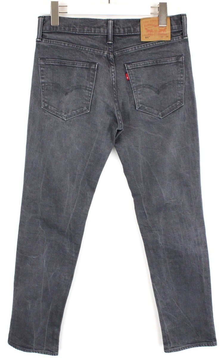 Levis 519 グレー　w34 L33 LEVI'S 511 Jeans Men's W32/~L31* Slim Fit Zip Fly Denim Grey