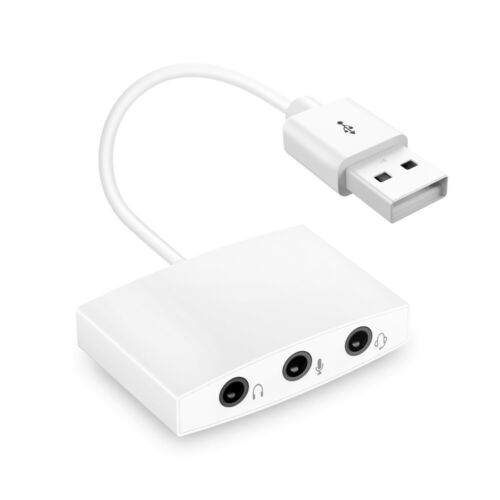 External SoundCard Converter Splitter USB Adapter 3 Port Converter for PC Laptop - Afbeelding 1 van 6