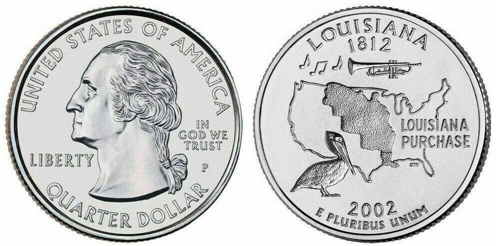2002 P Louisiana State Quarter BU Brilliant Uncirculated Coin | eBay