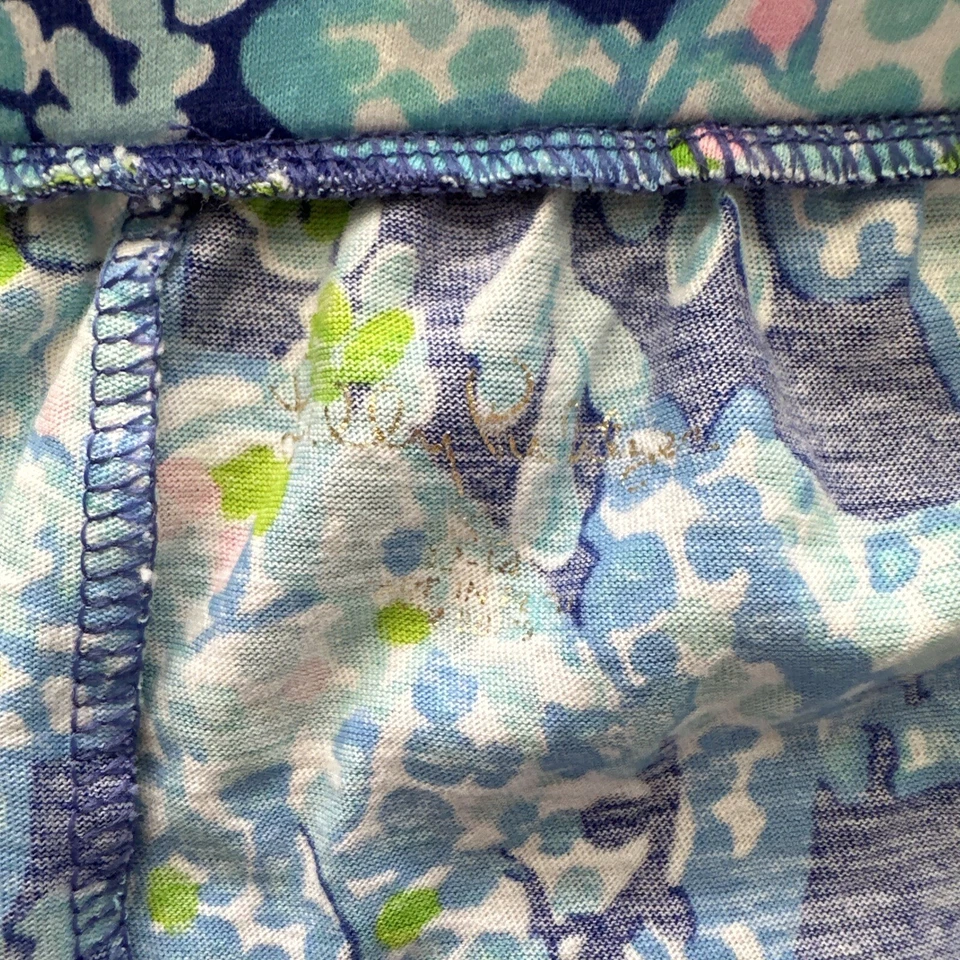 Pantalones Cortos Lilly Pulitzer Turtle Villa Ygritte Niñas XL 12-14 Azul Rosa Playa Foto 3 de 4