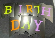 Halloween Birthday Banner Party Decorations Includes String