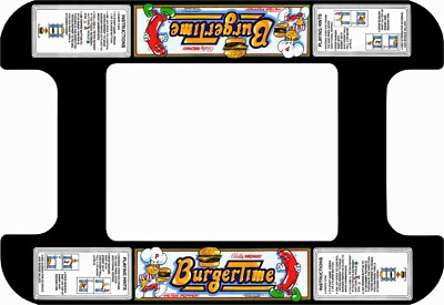 Bally Midway BURGERTIME cocktail arcade machine glass underlay