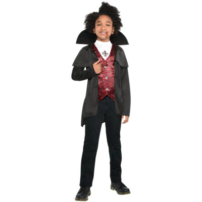 Dark Count Child Boys Medium 8 - 10 Dracula Vampire Costume