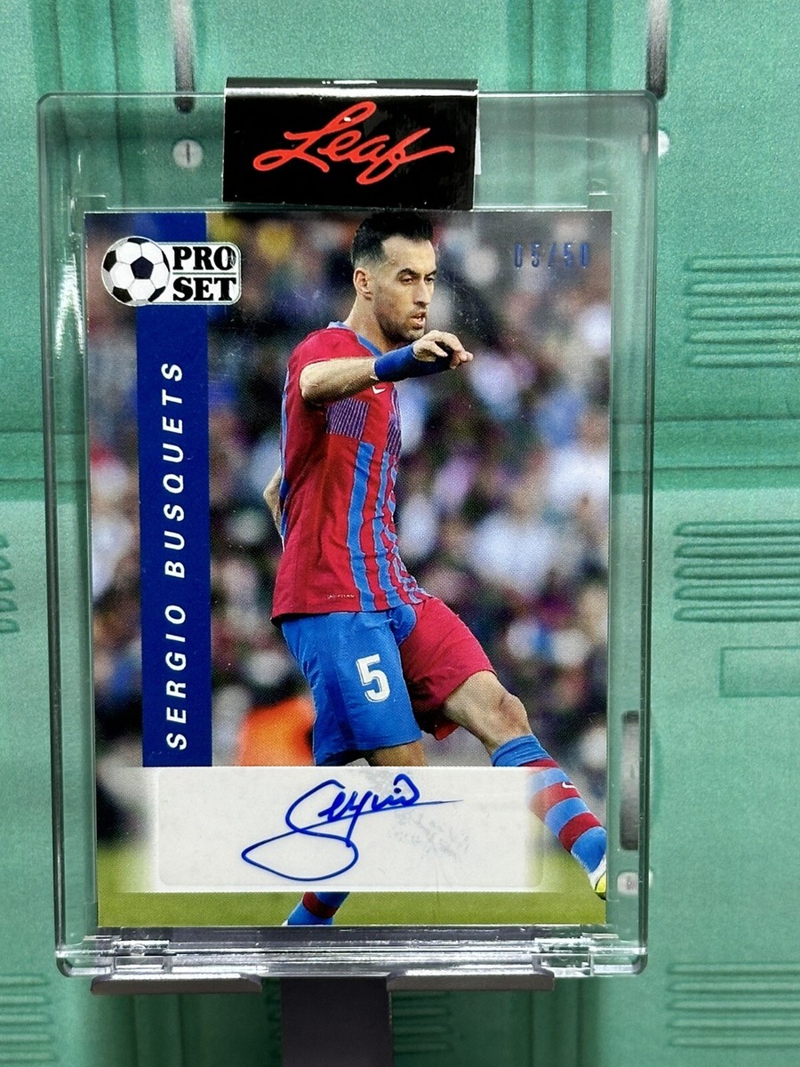2022 Pro Set Encased Sergio Busquets 5/50 NUMBER MATCH AUTO Miami