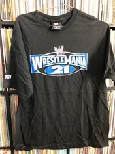 Wwe Wrestlmania 21 Show Ppv Shirt Wrestling Wwf Hollywood 2005 Rare Size XL