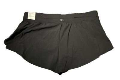 NWT! Calia Kick It Up Performance Short 3  Inseam XXL Black  Mid-Rise Angle Slit