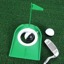 Golf Putting Cup Hole Putter Training Trainer Aids Flag Indoor Outdoor Training