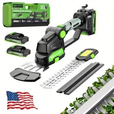 Handheld Cordless Grass Shear Shrubbery Trimmer 2IN-1 Hedge Shears/Grass Cutters