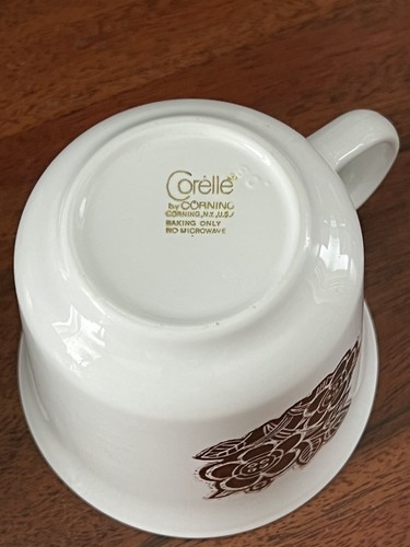 Corelle by Corning Batik Cup & Saucer SET OF 8 Vintage CLEAN no chips or cracks - Picture 3 of 7