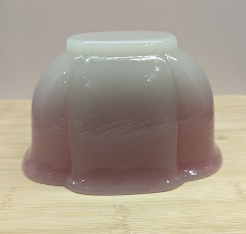 WOW! Vintage (maybe Antique) Pink PEKING GLASS Lobe Shaped Bowl Soft Pink White - Picture 16 of 19