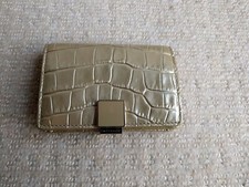 NEW Smythson Of Bond St Mara Credit Card Case Slim Fold Gold Leather RRP £245