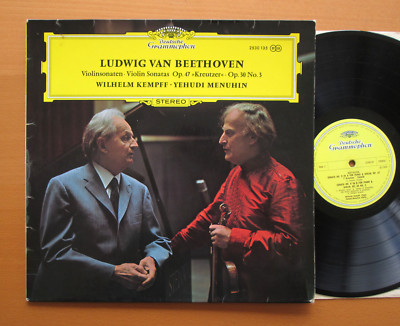 DG 2530 135 Beethoven Violin Sonatas Wilhelm Kempff Yehudi Menuhin 1970 NM/VG