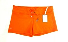 HOLLIE WATMAN NWT Lace Up Swim Shorts in Orangina Sz S