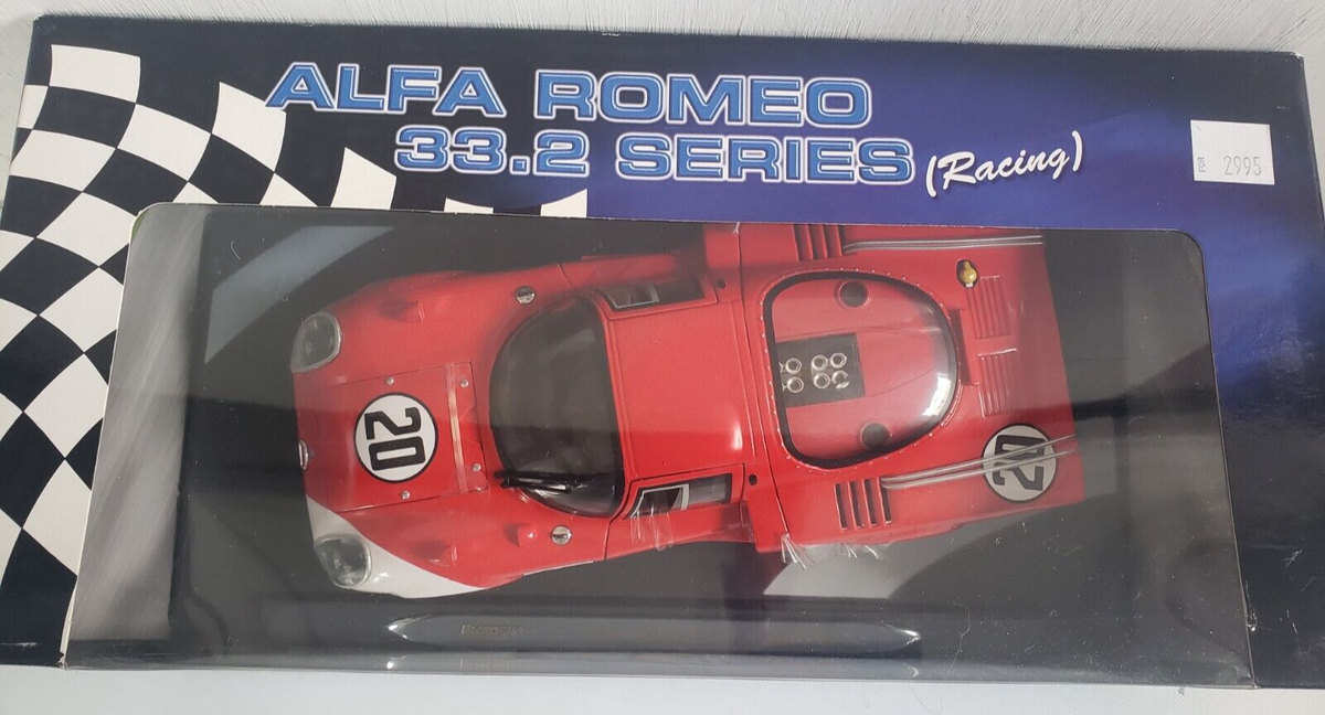 Alfa Romeo 33.2 Series Racing Daytona Diecast Car 1:18 Red Ricko
