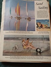 Sk88 Ephemera 1948 Picture Sand Sailing Daytona Beach 
