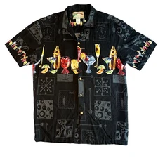 Paradise Found Mens M Vintage Short Sleeve Cocktail Hawaiian Shirt Magnum PI USA