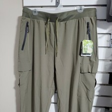 Womens Athletic Cargo Pants XL Green