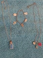 Girls Charm Necklaces Bracelet Lot