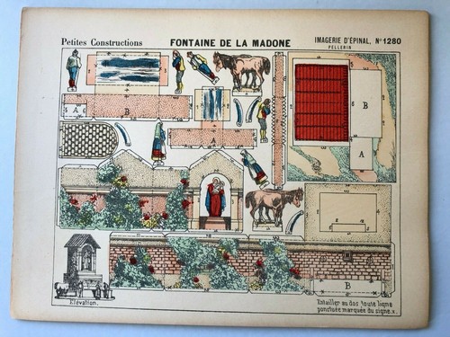 Imagerie d'EPINAL Petites Constructions PELLERIN  N 1280 FONTAINE DE LA MADONE  - Afbeelding 1 van 2