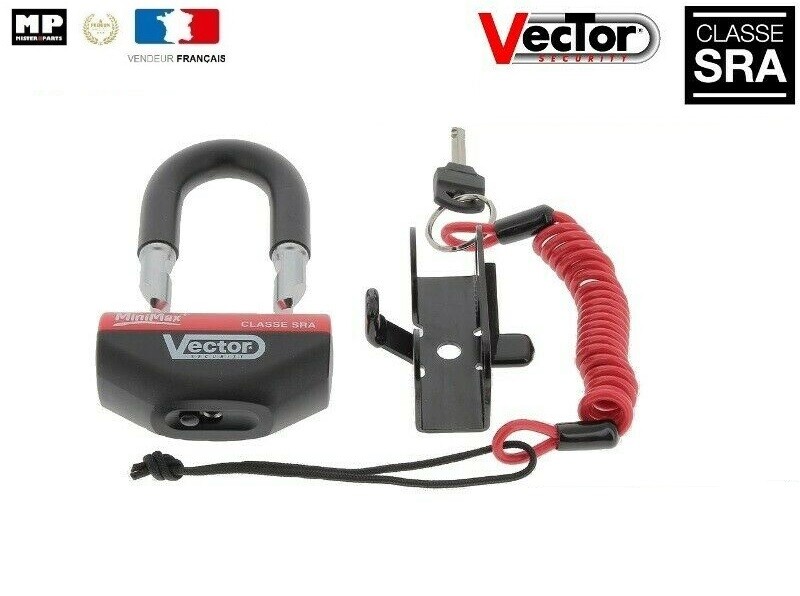 Antivol de scooter VECTOR Minimax SRA bloque-disque moto certifié avec facture