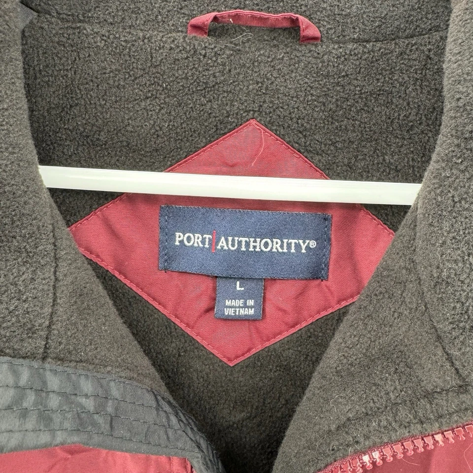 Girdwood Alaska Jacket Mens Large Red NFHS Fishing Windbreaker Coat 2011 Y2K - Image 4 of 4