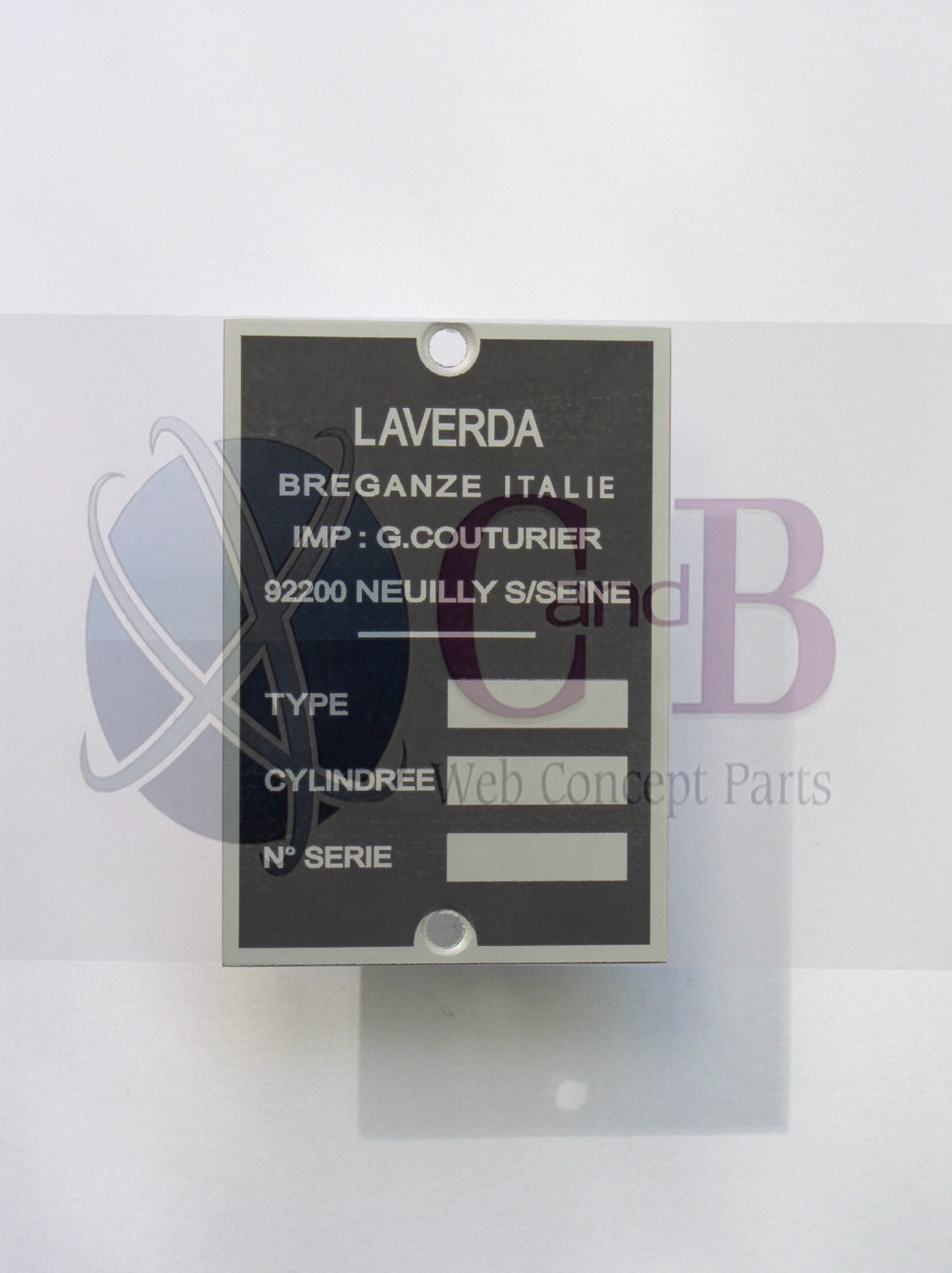 Plaque constructeur Laverda pour restauration de châssis endommagé