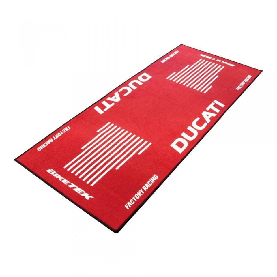 Tapis de moto Biketek environnemental rouge blanc pour sublimer votre garage Ducati