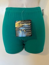 GK GREEN WORKOUT SHORTS LADIES X-SMALL DANCE CHEER GYMNASTICS COTTON/SPANDEX XS